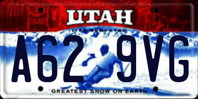 UT license plate A629VG