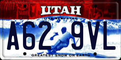 UT license plate A629VL