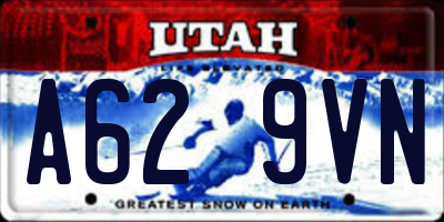 UT license plate A629VN