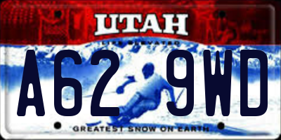 UT license plate A629WD