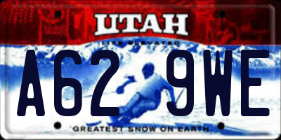 UT license plate A629WE