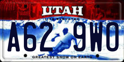UT license plate A629WO