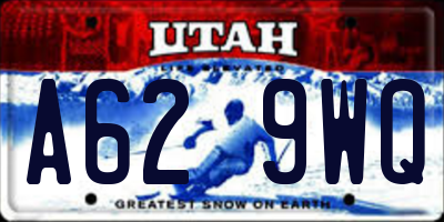 UT license plate A629WQ