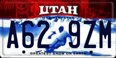 UT license plate A629ZM