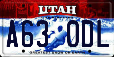 UT license plate A630DL