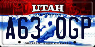 UT license plate A630GP