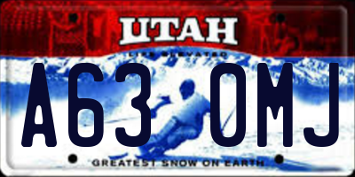 UT license plate A630MJ