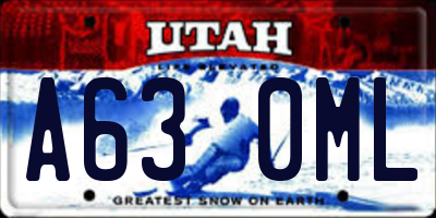 UT license plate A630ML