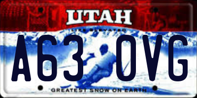UT license plate A630VG