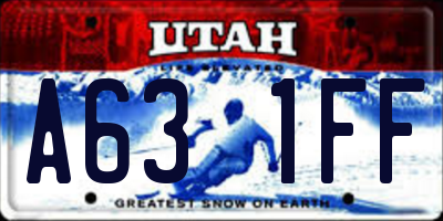 UT license plate A631FF