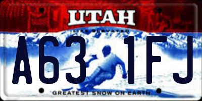 UT license plate A631FJ