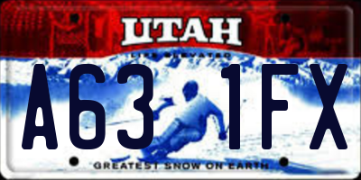 UT license plate A631FX