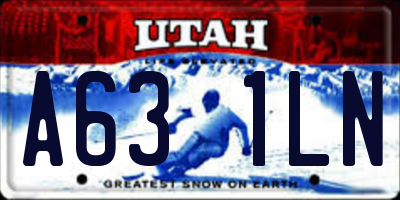 UT license plate A631LN