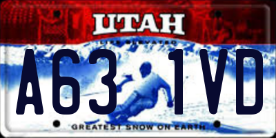 UT license plate A631VD