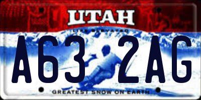 UT license plate A632AG