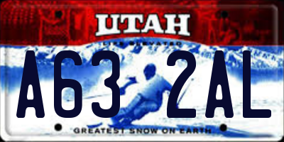 UT license plate A632AL