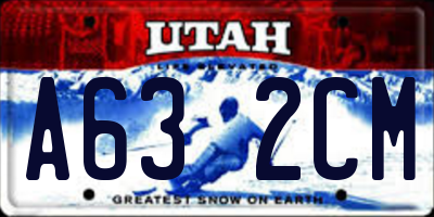 UT license plate A632CM