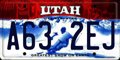 UT license plate A632EJ