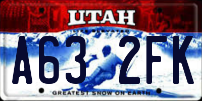 UT license plate A632FK