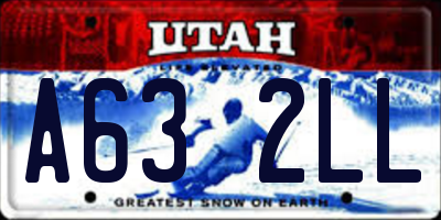 UT license plate A632LL