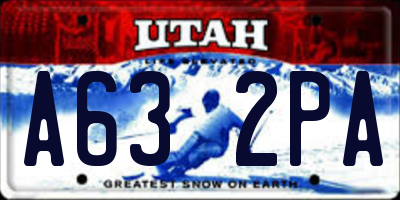 UT license plate A632PA