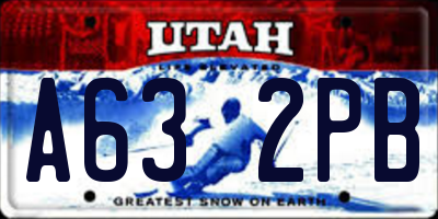 UT license plate A632PB