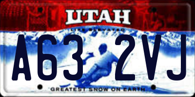 UT license plate A632VJ