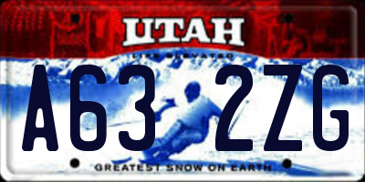 UT license plate A632ZG