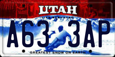 UT license plate A633AP