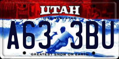 UT license plate A633BU