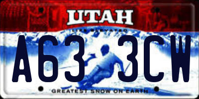 UT license plate A633CW