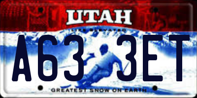 UT license plate A633ET