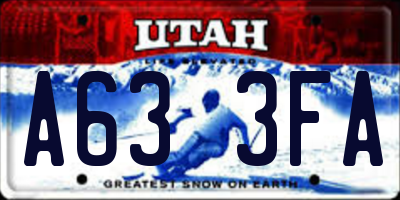 UT license plate A633FA