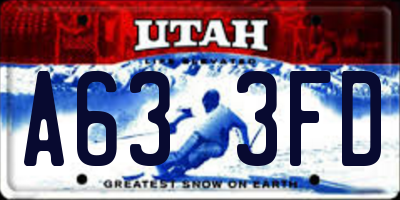 UT license plate A633FD