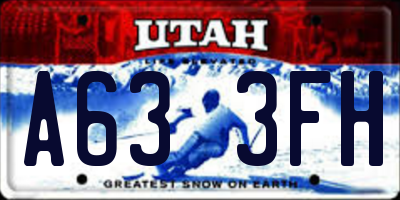 UT license plate A633FH