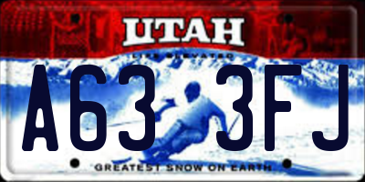 UT license plate A633FJ