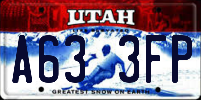 UT license plate A633FP