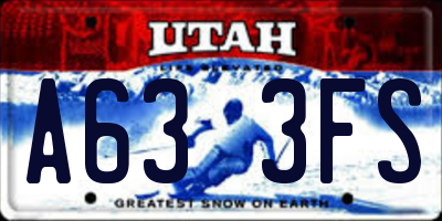 UT license plate A633FS