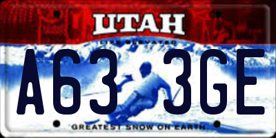 UT license plate A633GE