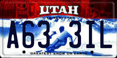 UT license plate A633IL