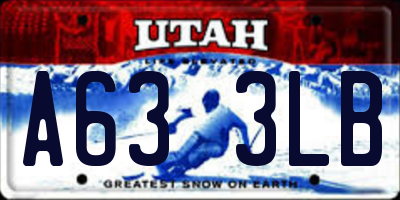 UT license plate A633LB