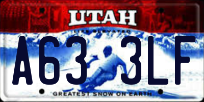 UT license plate A633LF