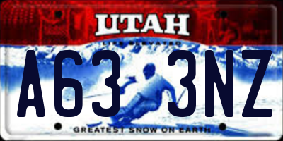 UT license plate A633NZ