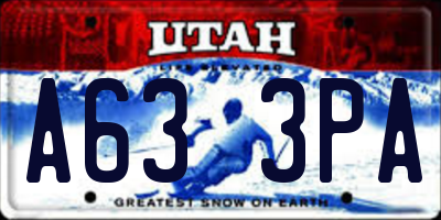 UT license plate A633PA