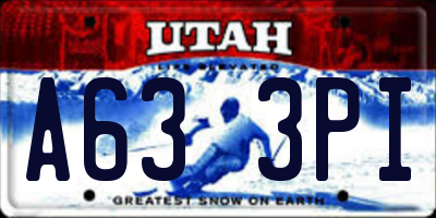 UT license plate A633PI