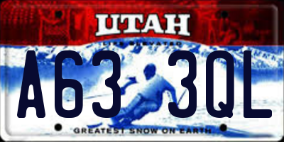 UT license plate A633QL