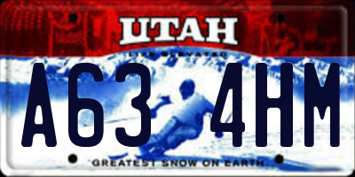 UT license plate A634HM