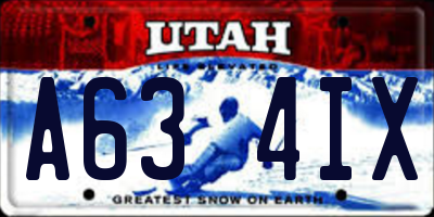 UT license plate A634IX