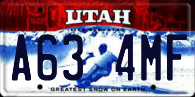 UT license plate A634MF
