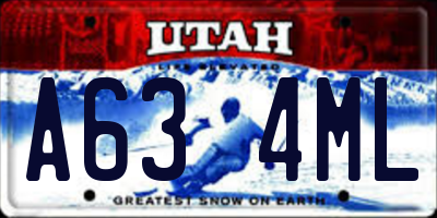 UT license plate A634ML